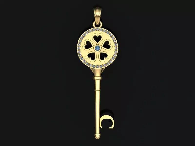Key pendant letter C