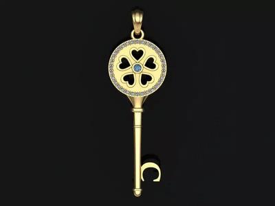 Key pendant letter C