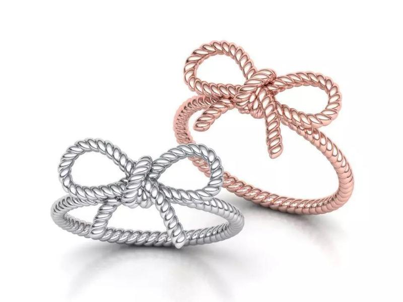 Bow Knot Rope style Ring 3dmodel