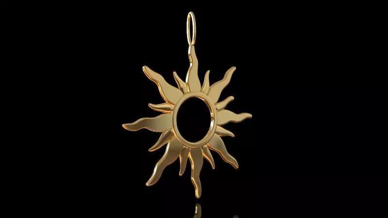 Jewelry pendant sun pendant 3D print model