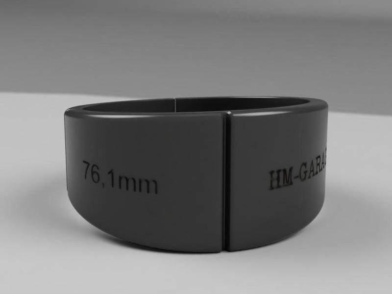 PieCuts 76.1mm R95 marking aid, drawing template, cutting template