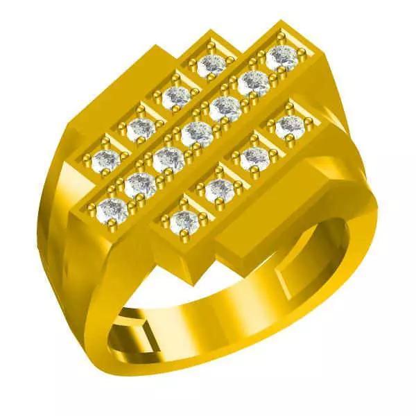 JCD Format Men gold engagement rings 3d jewelry files for sale