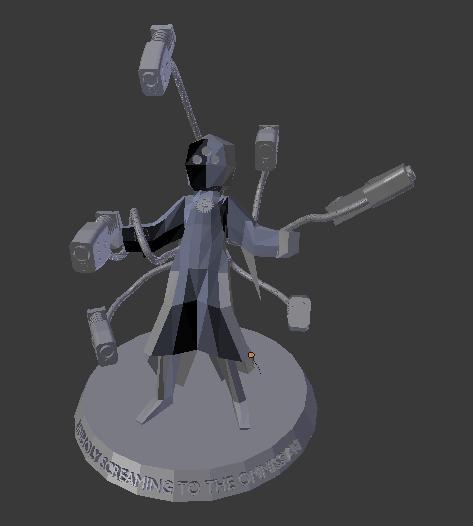 Unholy Mecha cultist with too much ray guns