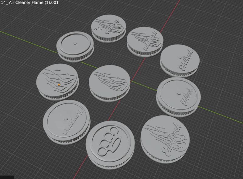 Air Cleaner Holley Edelbrock Moroso Assortment Drag Drift Street  1-25 Model Car Parts