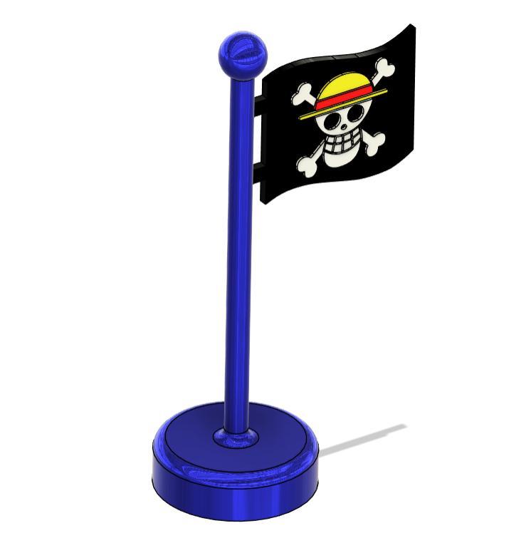 One Piece Luffy Pirate Flag 3D Printable