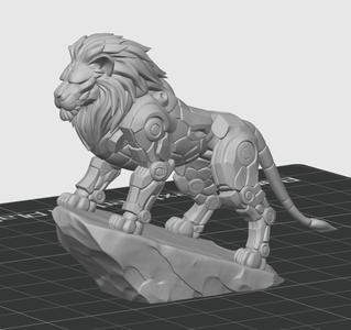 futuristic cyber lion