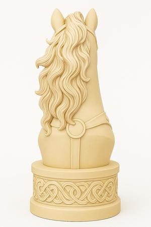 Celtic Warhorse Bust – Stylized 3D Printable Sculpture