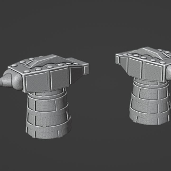 Gaslands 20mm Scale Cannon Sentry Turrets STL – 3D Printable Miniature Turrets for Post-Apocalyptic Tabletop Wargaming