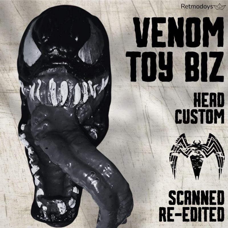 Venom Head Scanned - Toy Biz Custom