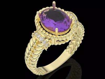 fashion rope ring screw ring silver gold