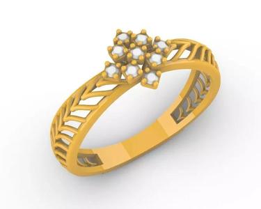 Geometric Mesh Diamond Ring