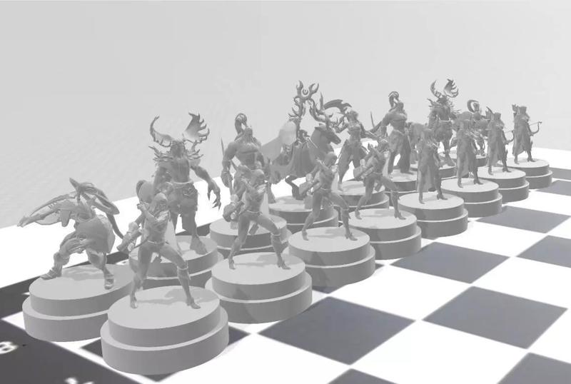 ajedrez warcraft version elfo nocturno