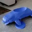 beluga whale planter low poly geometrical succulent  vase STL