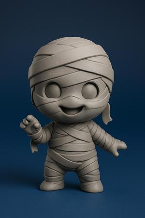 Cute Mummy Figurine – Halloween STL