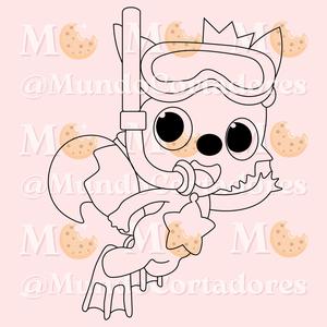 BABYSHARK CUTTER AND STAMP - BABYSHARK FRIEND CUTTER COOKIES