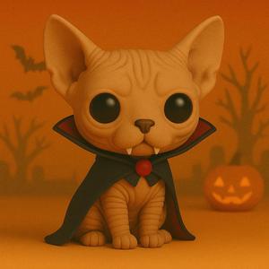 Elf Cat Halloween Vampire POP POP -STL