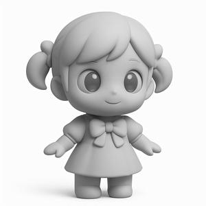 Cute Doll Figurine – STL File for 3D Printing