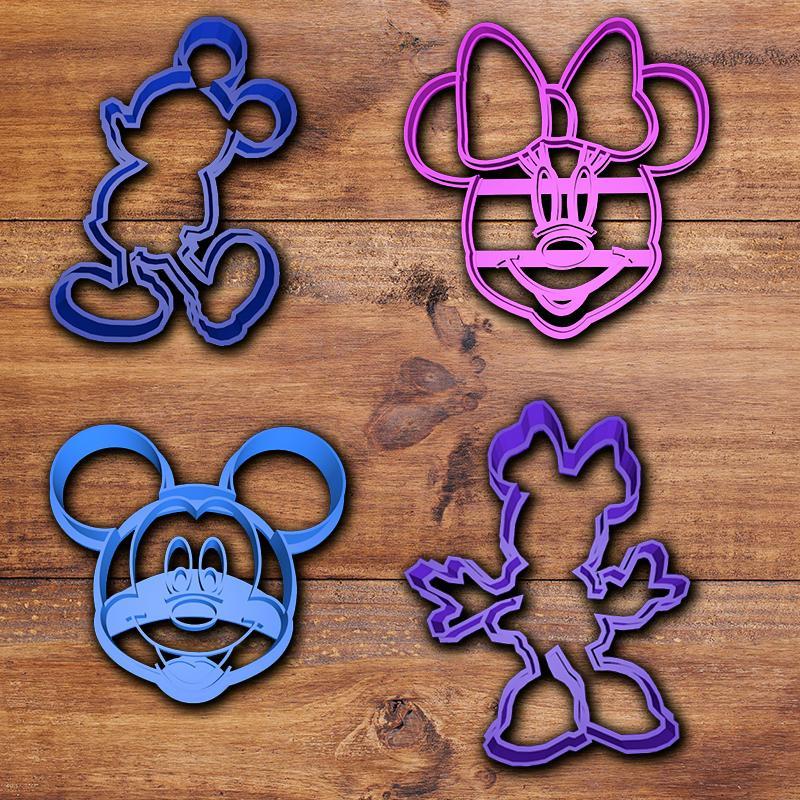 Minnie and Mickey cookie cutter set.