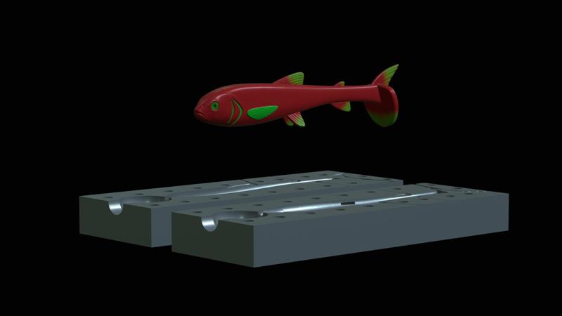 AM bait fish 14cm hoof model / form for predator fishing