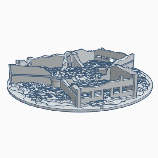 Sci-Fi Destroyed Building 60 SFD060