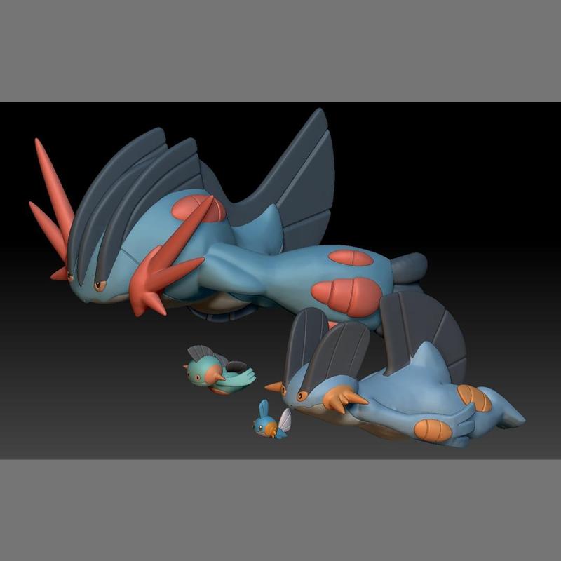 Pokemon Mudkip Marshtomp Swampert Mega Evolution