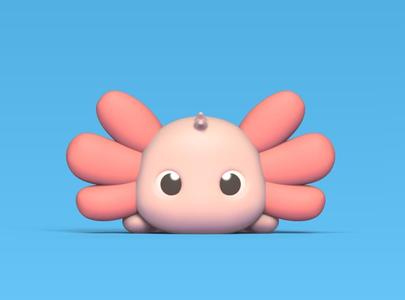 Axolotl Lying Down