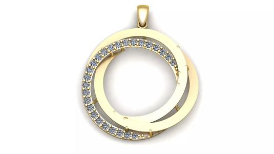 Women Fashion Diamond Pendant 3d Printable Model