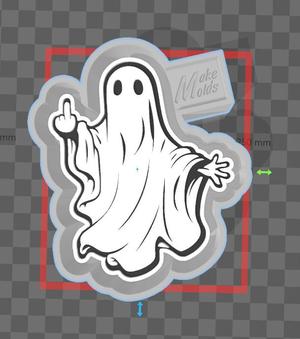 Mean Ghost Freshie Mold Housing