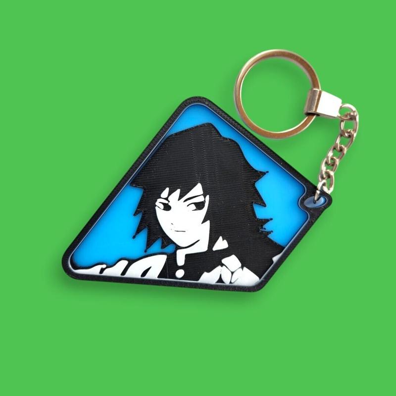 Tomioka Keychain - Kimetsu no Yaiba (Backpack Accessory, 3D Printing without holders)