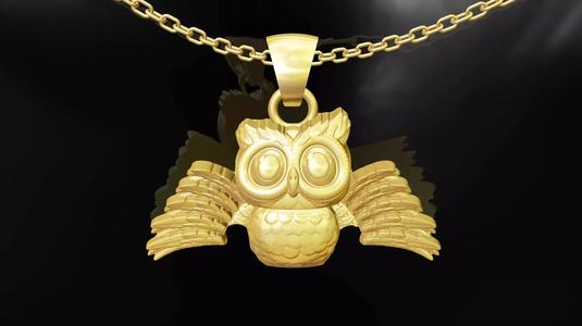 owl pendant jewelry gold