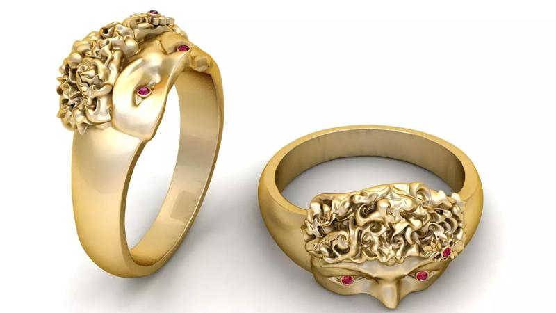 sculpted face jewelry  3D printable model