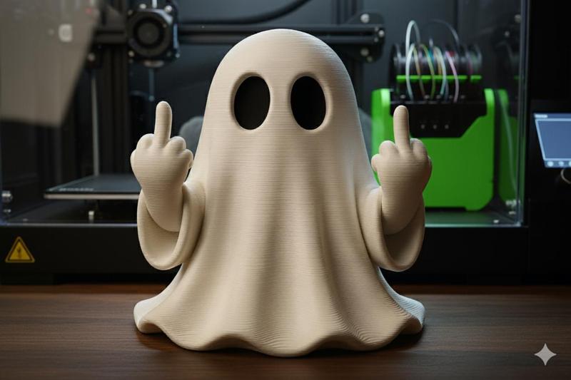 GHOST MIDDLE FINGER - HALLOWEEN DECORATIONS