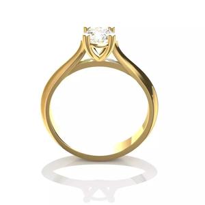 Round Engagement Ring  Engagement Rings  Gold Promise Ring