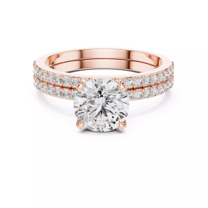 Round Cut Pave Diamond Engagement Wedding Ring 3DM STL Video