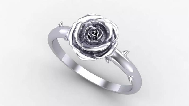 Rose Ring - Flower Ring - Anel Rosa