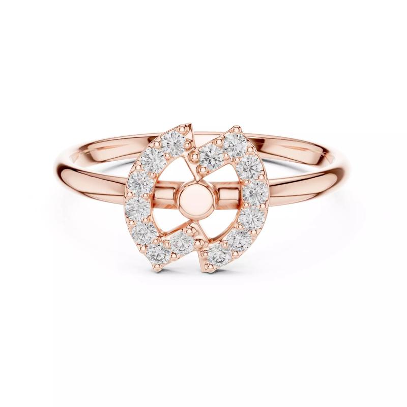 Round Diamond Engagement Marquise Shape Ring 3DM STL Video