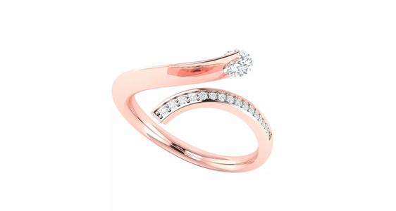 Solitaire Engagement Wedding Ring Open End Ring