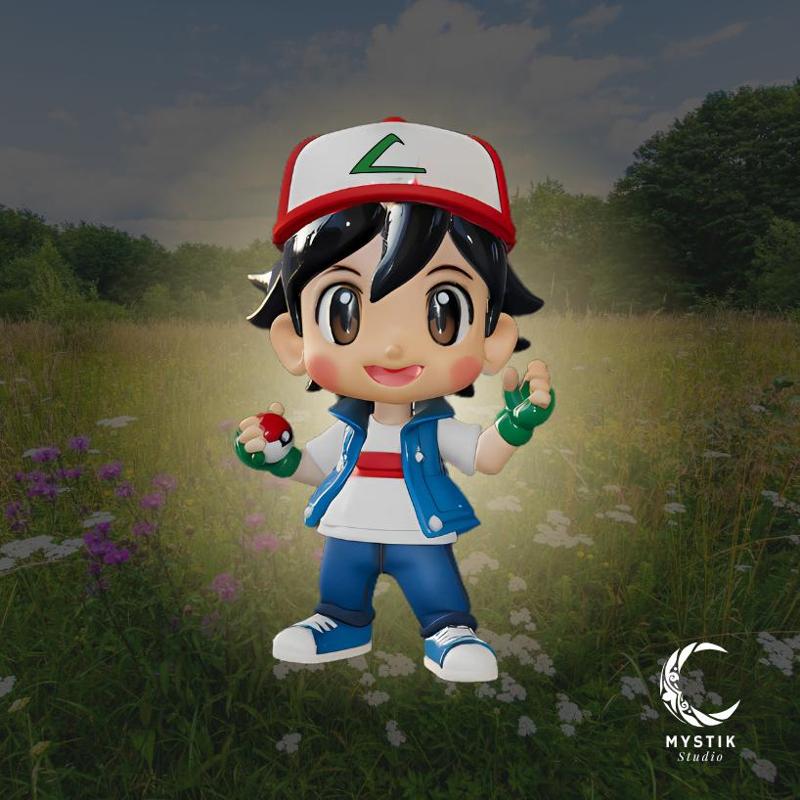Ash Ketchum chibi - Kanto's most adorable Pokémon trainer!
