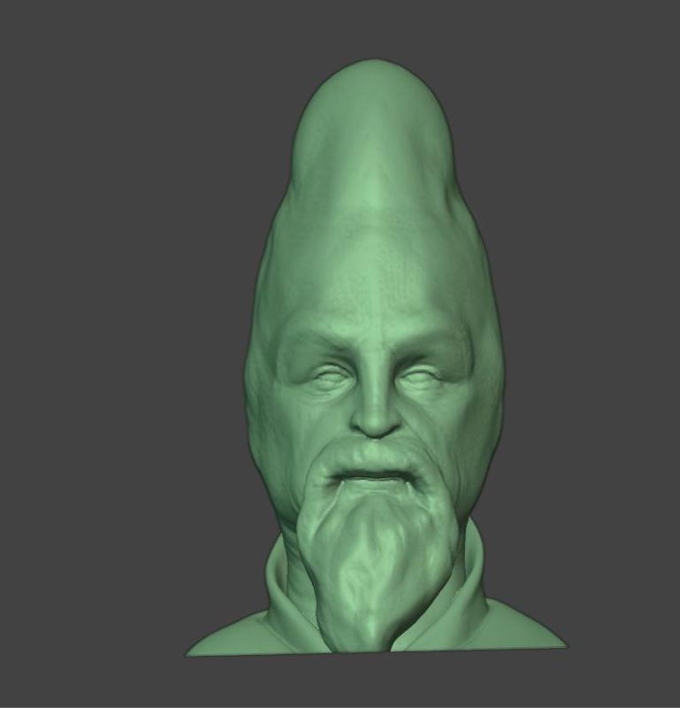 Ki-Adi-Mundi Star Wars the force Unleashed Bust Head, and Vase for 3d printing