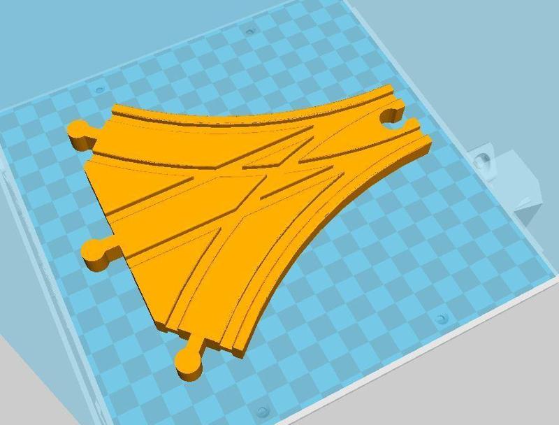 Double turnout for wooden trains from Lidl, Ikea, etc.