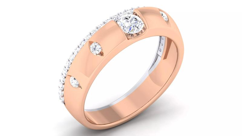 Couple Band Ring 3dm mgx render detail