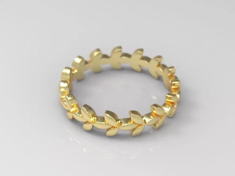 R 193 Leaf style ring