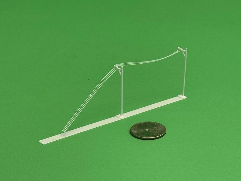 ELECTRIC POLE with WIRES 1:87 HO SCALE