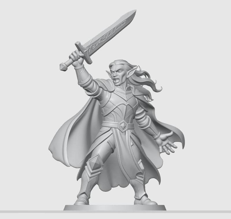 Miniature High Elf Leader