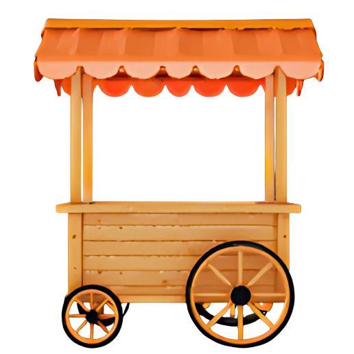Wooden Vendor Cart