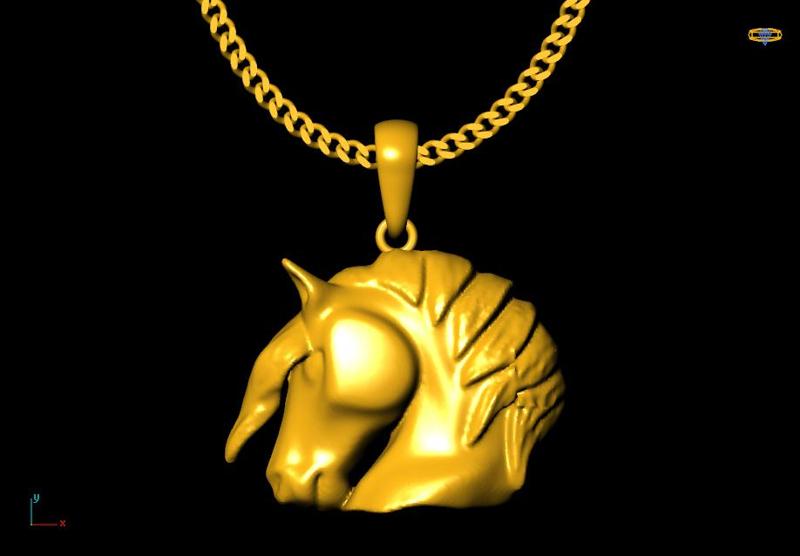 horse head pendant charm