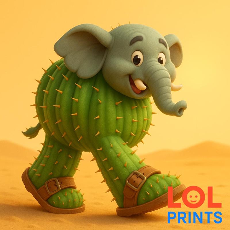 Lirili Larila - Elephant cactus with giant Italian brainrot sandals