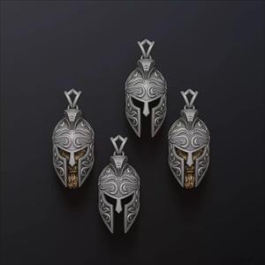 Warrior Helmet pendant v3