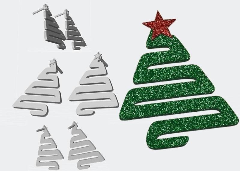 Christmas tree earrings, Monster High