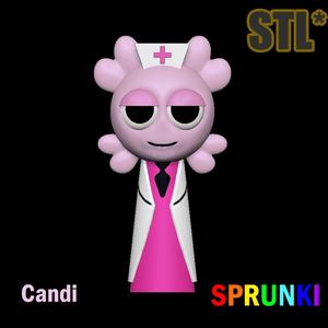 Sprunki Incredibox Candi Retake STL 3D Character Fanart